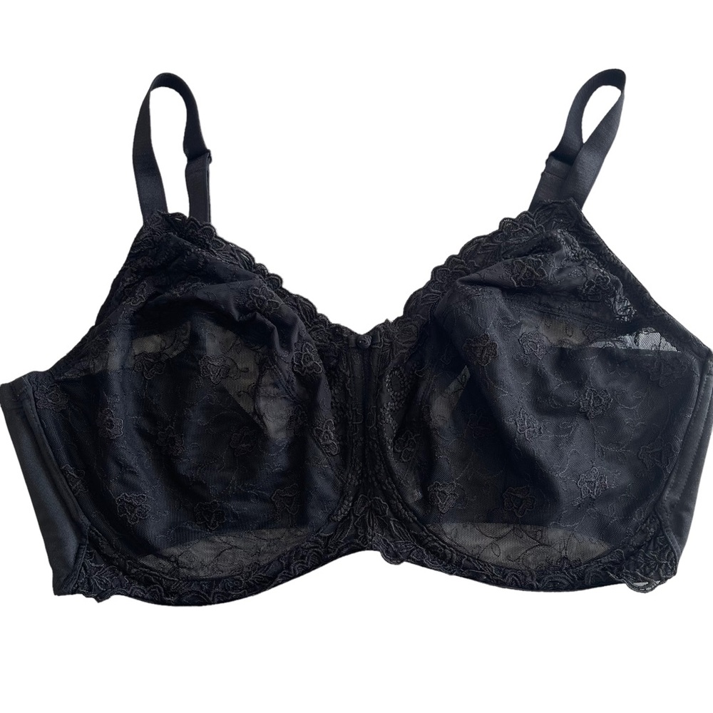 Wacoal Black Lace Full-Coverage Underwire Bra